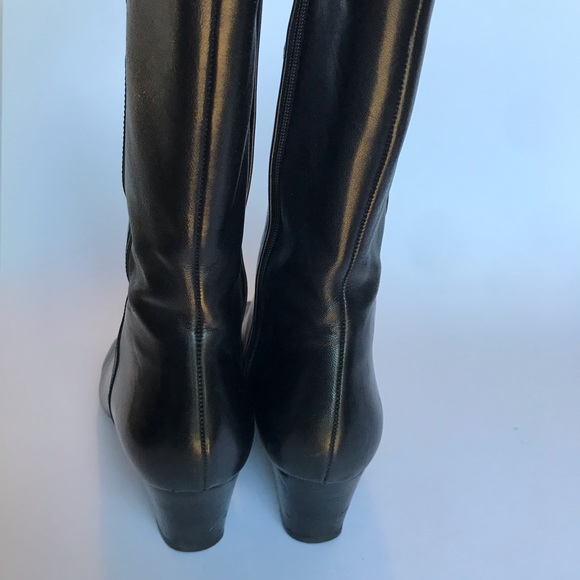 Cole Haan Leather Boots with Heel in Black- Size 7 - Picture 4 of 9